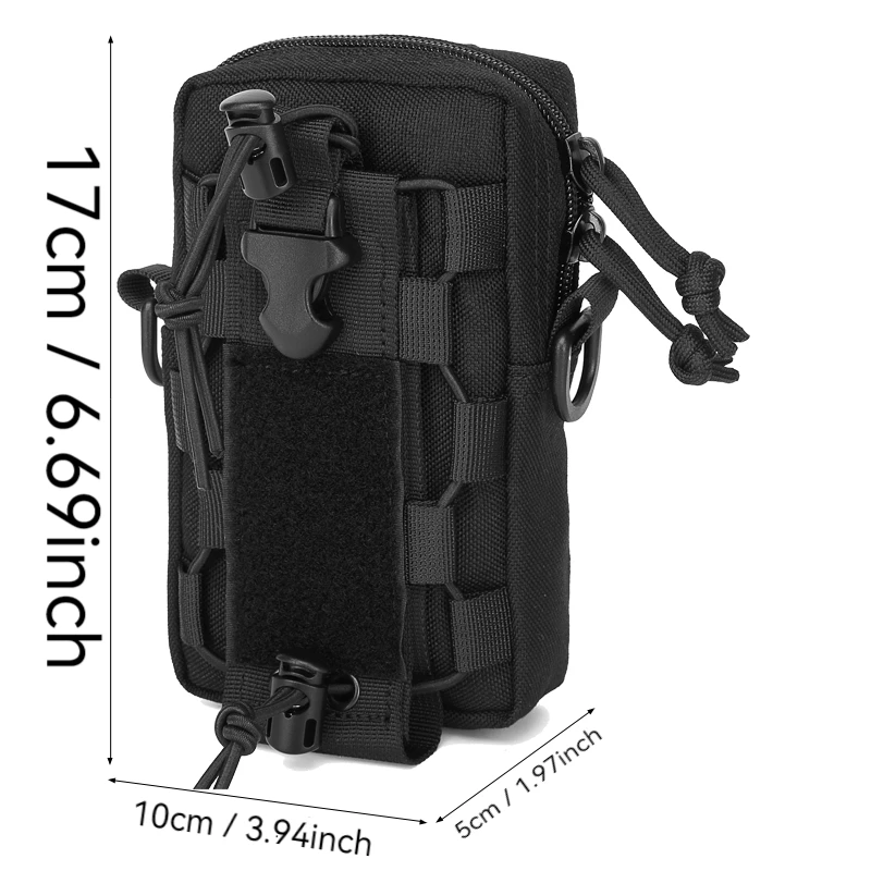 Tactical Utility Pouch Organizer Water Bottle Carrier Adjustable Small Compact Tool Bag with Shoulder Strap for Hiking