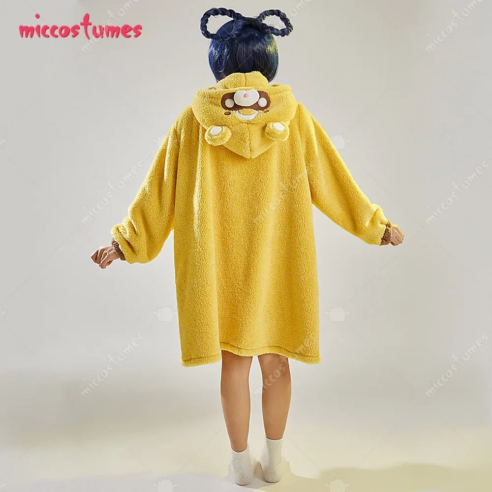 Unisex Fleece Hooded Robes Loungewear Kawaii Bear Cozy Winter Dress Halloween Costumes for Women