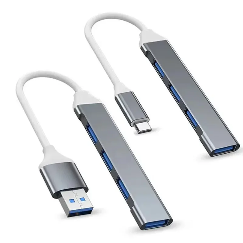 USB Type C HUB MINI USB3.1 Multi 4 Port 4 in 1 Aluminum Alloy Splitter Adapter OTG For Samsung Macbook Pro Air PC Notebook