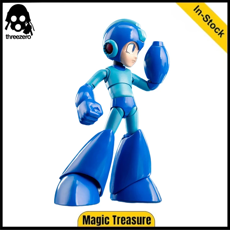 【Em Estoque】Figura de Ação Original Threezero 3A 3Z0572 MDLX Megaman Rockman, Modelo Móvel, Brinquedo para Presente