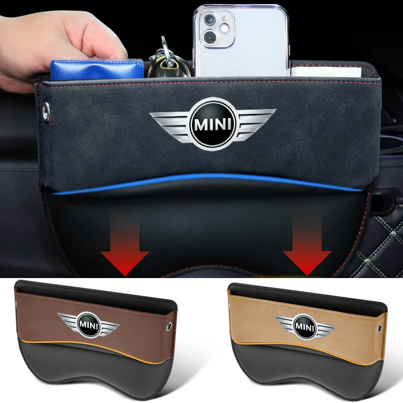 Car Front Seat Gap Filler Portable Storage Box For BMW MINI CooperS John-Cooperworks F54 F55 F56 F57 R50 R51 R52 R53 R54 R55 R56