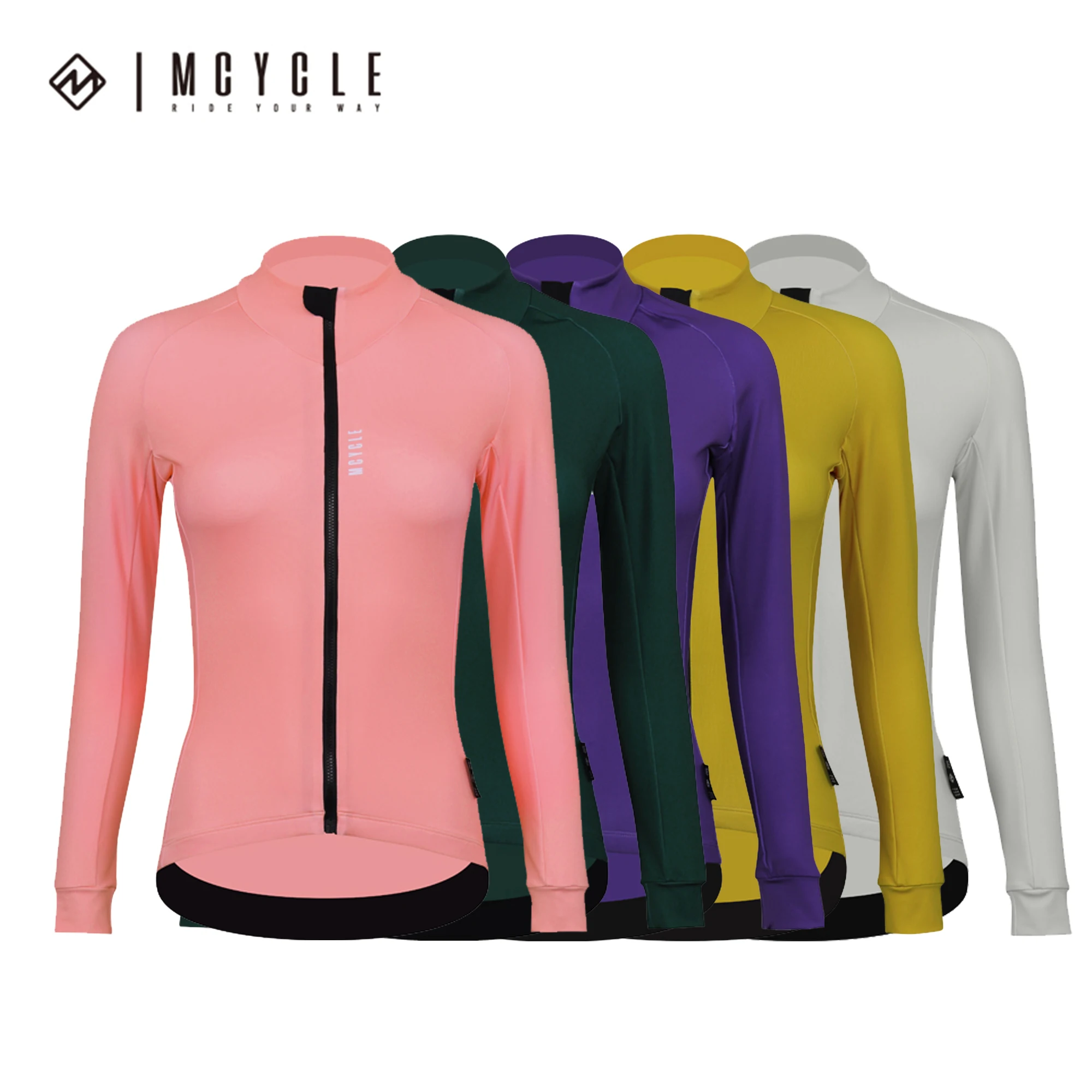 Mcycle-ropa de ciclismo para mujer, chaquetas personalizadas para bicicleta de montaña, forro polar térmico, camisetas de ciclismo cálidas de manga larga para mujer