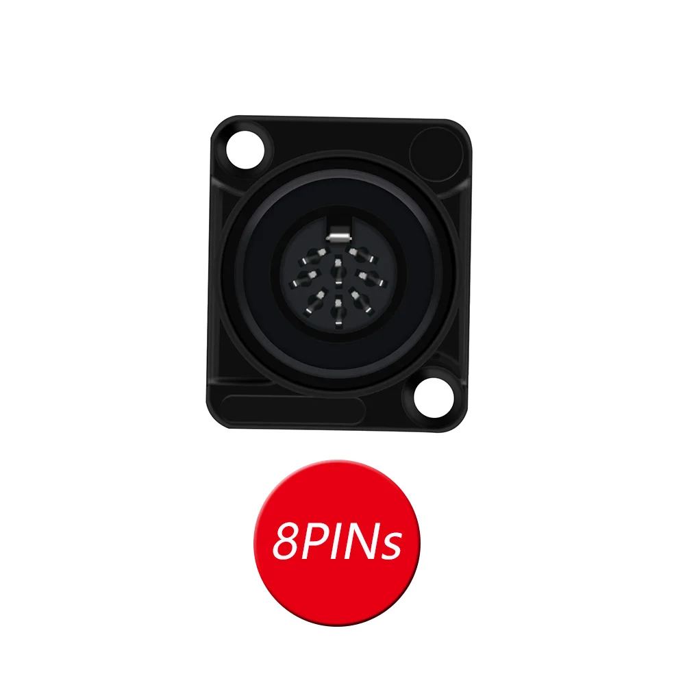 1Pc D-Type Din Connector 5Pin Din Socket Panel Mount Socket Kabel Connector Solderen Digitale Microfoon Converter - afbeelding 1