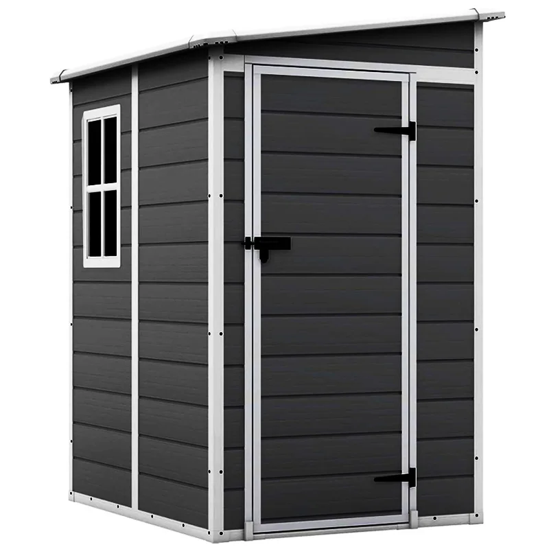 

Lockable Door Outdoor Storage Shed Waterproof Plastic Garden Tool House
