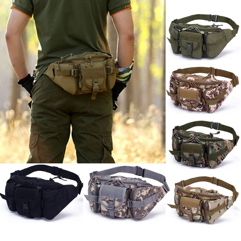 Men Military 1000D Nylon Waist Fanny Pack Waterproof Tactical Sport Army Bag Mobile Phone Wallet Chest Bags Travel Hip Bum Belt