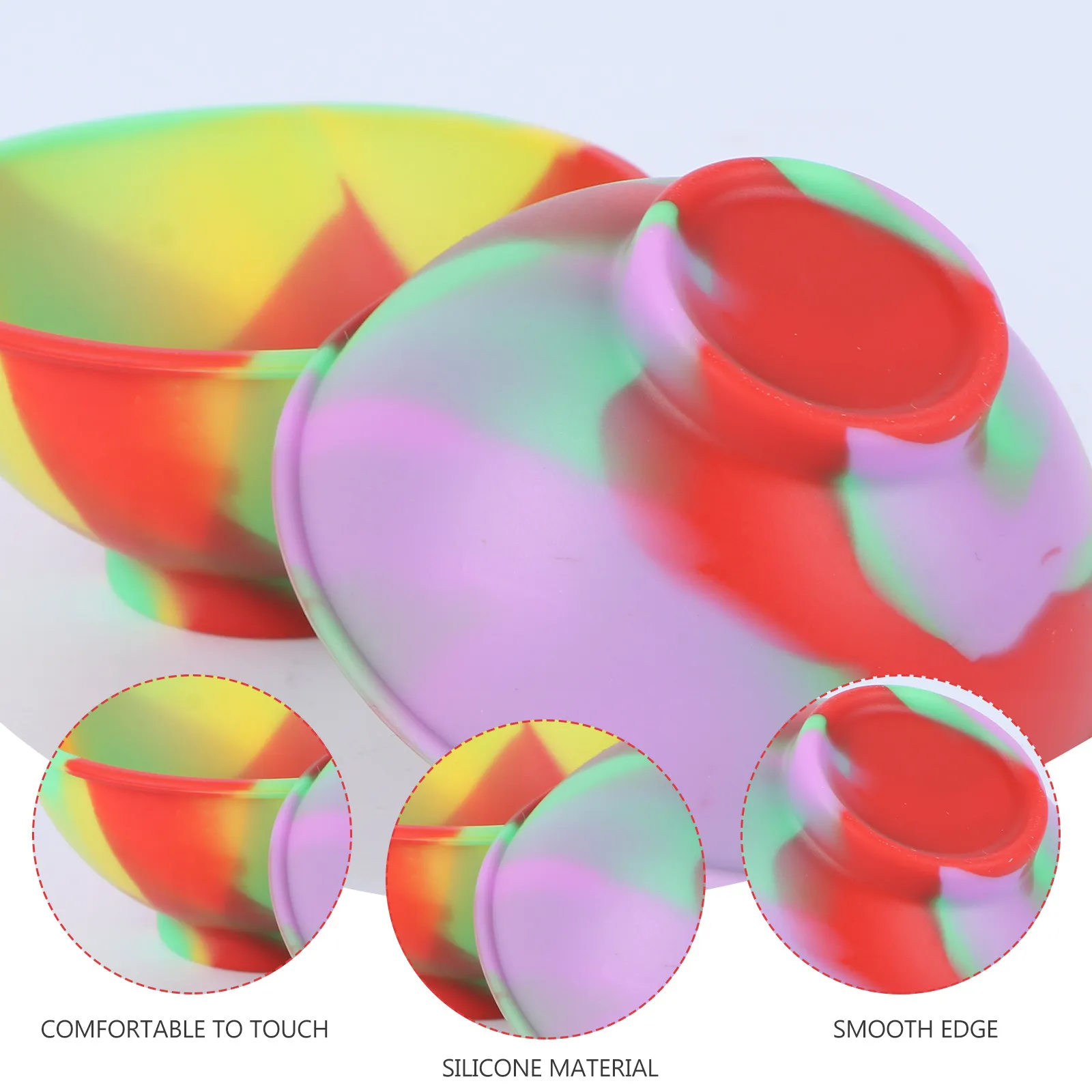 

Набор из 5 силиконовых мисок для кормления детей: портативные многоразовые мини-миски для еды, риса, десертов, салатов и фруктов