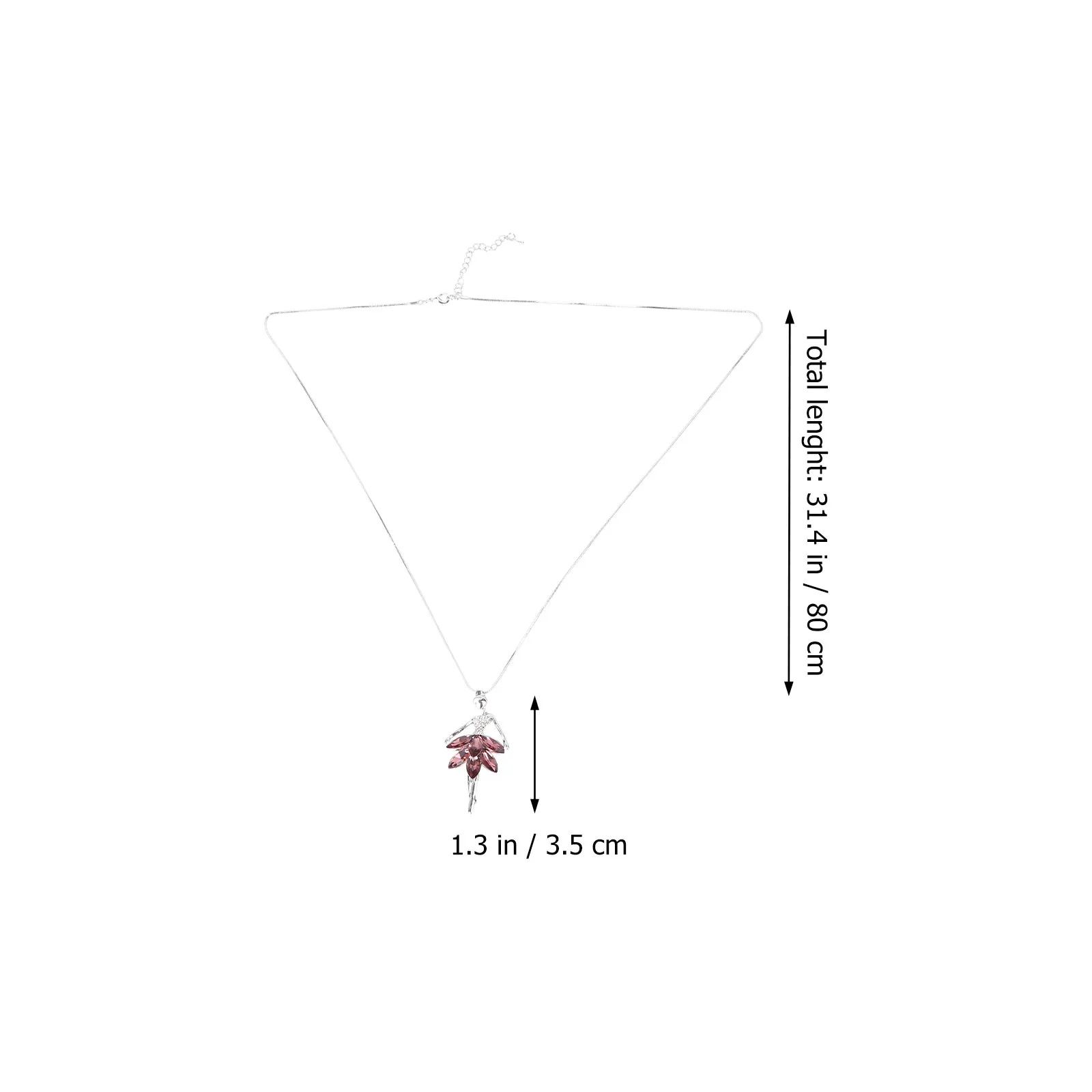 Ballet Dancer Pendant Necklace Elegant Lightweight Anti-Rust Corrosion Resistant Ballerina Chain Fashion Jewelry