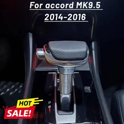 Auto Leather Upgrade Gear Stick Shift Knob Handle Lever Shifter For Honda Accord MK9 MK9.5 2014 2015 2016 Car Accessories