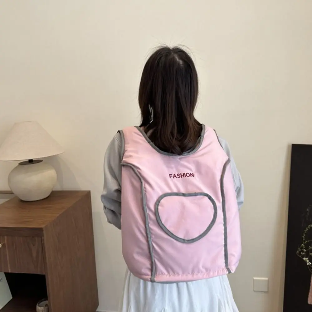 رسالة التطريز الحب سترة على ظهره بلون سعة كبيرة الطلاب حقيبة مدرسية النايلون حقيبة سفر حقيبة كتف في الهواء الطلق