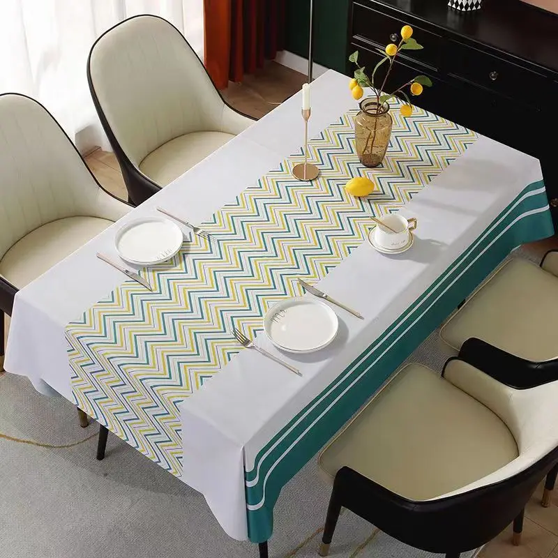 Waterproof and Oil-Proof Disposable Tablecloth, PVC Table Mat, Rectangular Placemat, Coffee Table