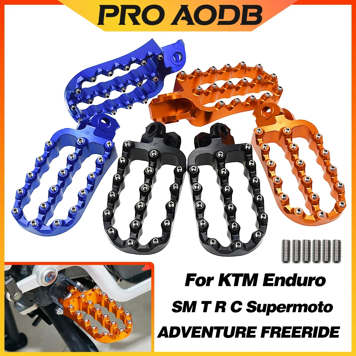 Motorcycle CNC Foot Rest Pegs Footrest Footpeg For KTM 690 790 890 950 990 1050 1090 1190 1290 Adventure Supermoto S T SMC R