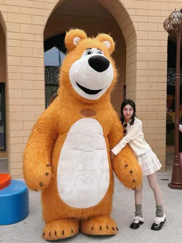 Inflatable Bear Mascot Costume Bear Adult Anime Cosplay Customize Kits Mascot Carnival Costumes Animal Mascot Adult No Battery