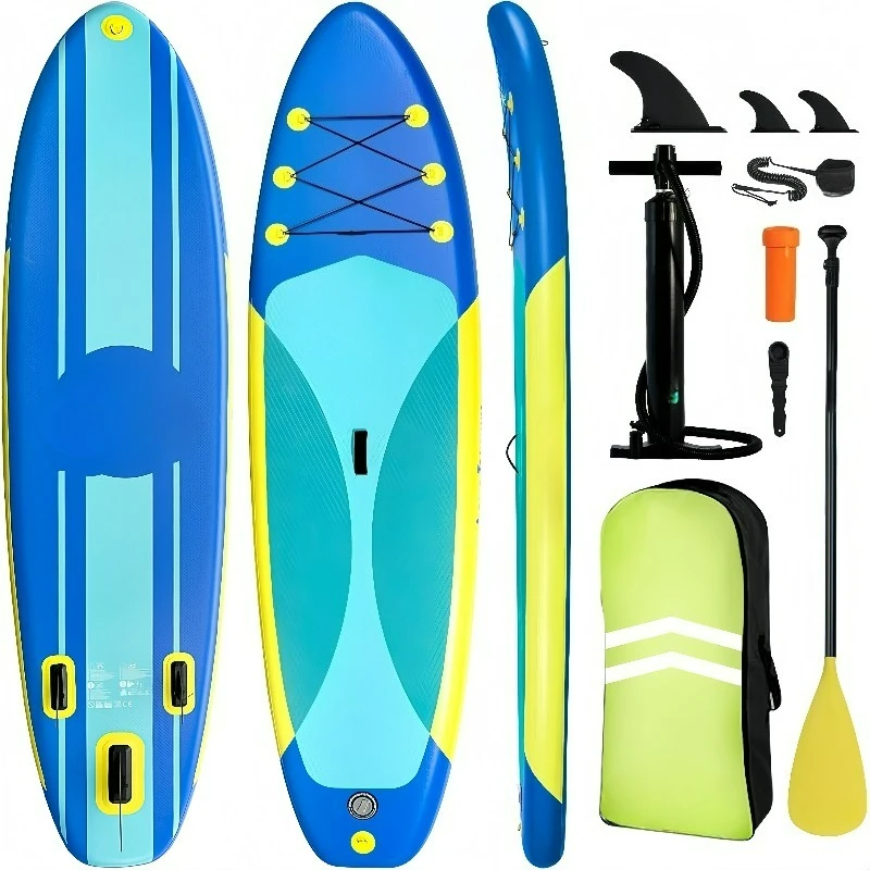 

Non-slip inflatable stand-up paddleboard: compact, sturdy and practical, ideal for casual coastal outings