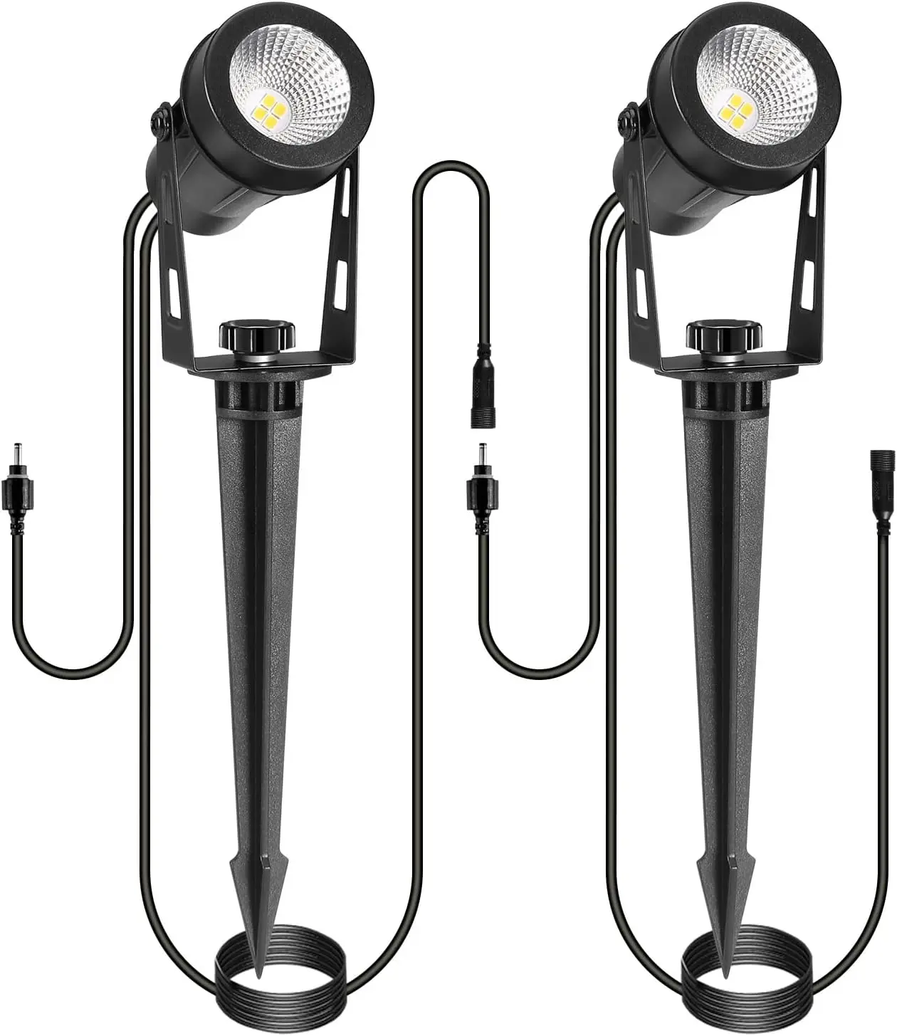 Outdoor landschapsverlichting, 4-10 stuks LED-spotlampen met transformatoren, 12V laagspanning IP65 waterdichte plug-in spotlight - afbeelding 1