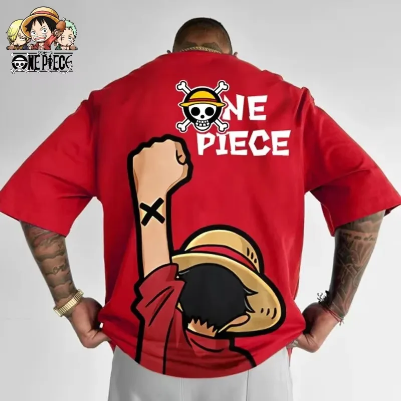 One Piece Luffy Zoro Graphic T Shirts Man Anime Print Summer Y2k Cotton Casual Oversized Short Sleeve Tee Streetwear Harajuku