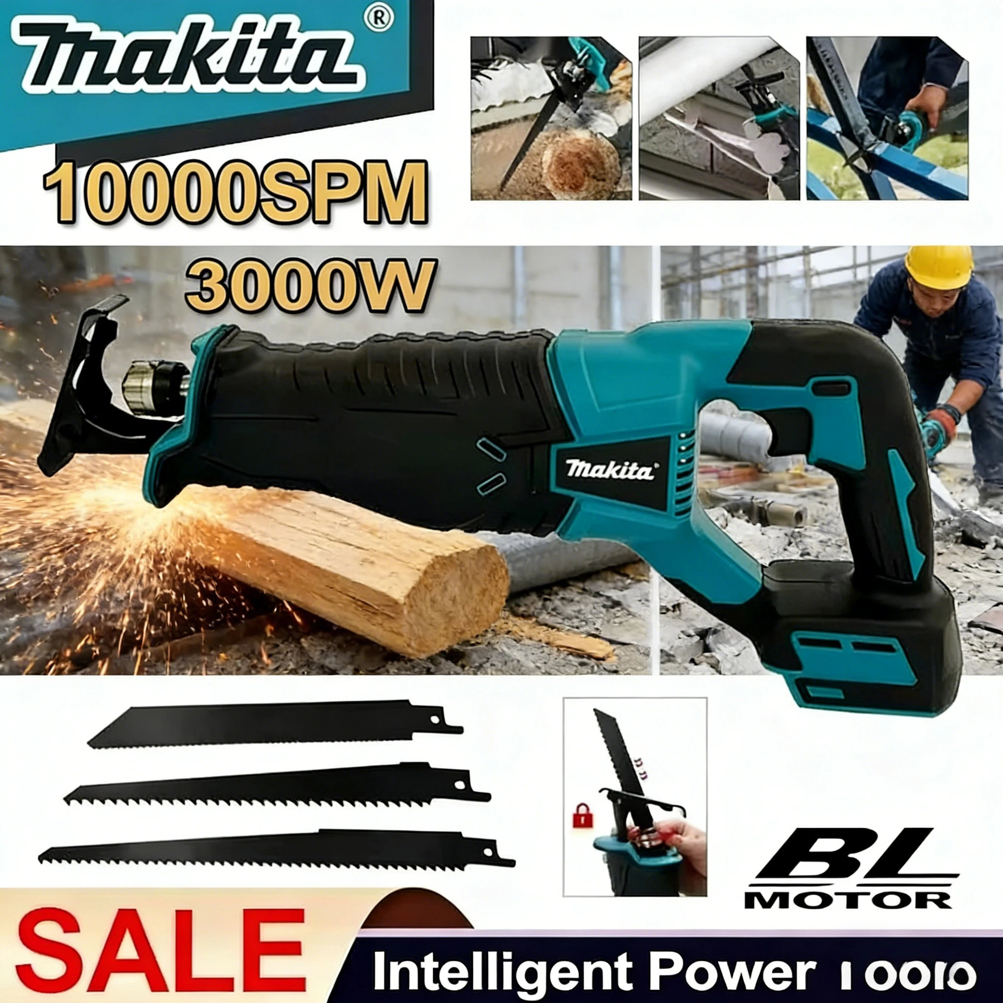 

Бесщеточная сабельная пила Makita DDMDJ01, многофункциональный ручной мини-инструмент для улицы, работающий от аккумулятора 18В