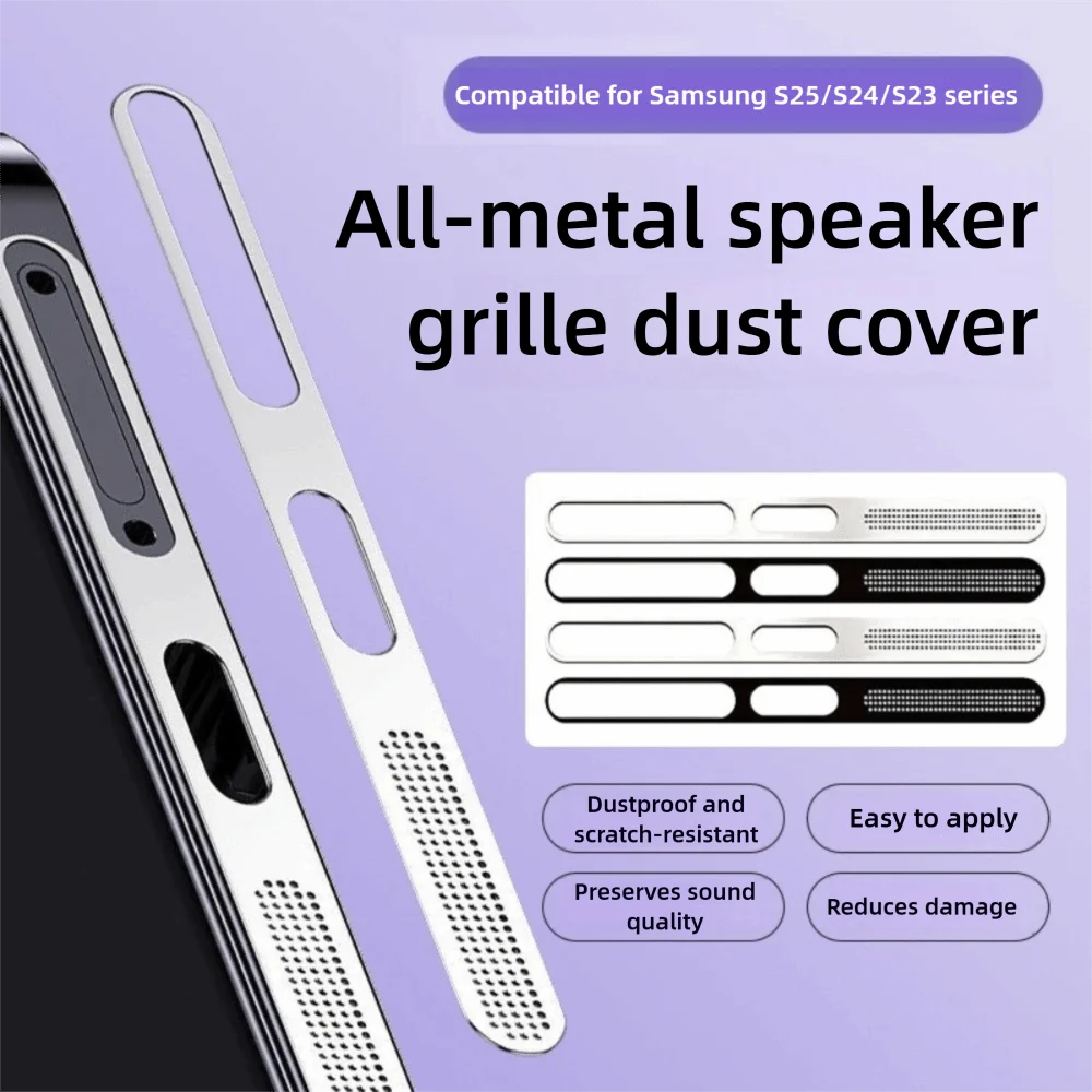 Metal Material Metal Dustproof Net Charging Port Protection for Samsung Galaxy S25/S25+/S25 Ultra/S24/S24+/S24 Ultra/S23 Ultra