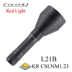 Convoy L21B Flashlight KR CSLNM1.23 Red light 12 Groups High Power Torch 21700 Flash Light Long Range Linterna Led Camping Lamp