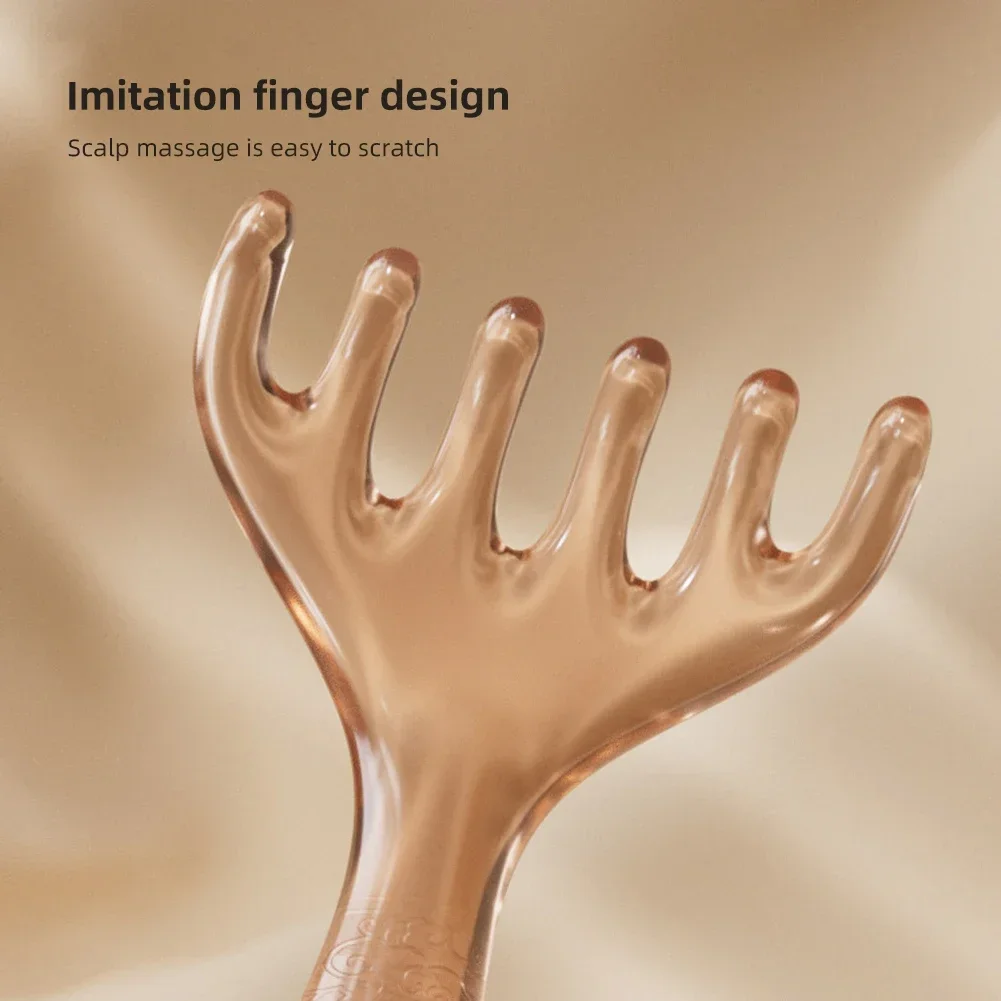 مشط رعاية الرأس مشط تدليك ميريديان ستة مخالب غوا شا كشط مدلك واسعة الأسنان الوجه غوا شا كشط تدليك الجسم الرعاية