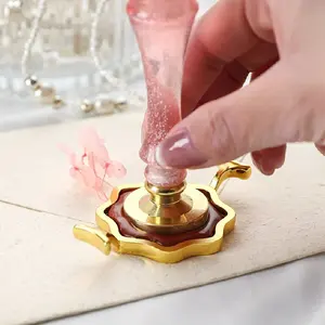 Metallform Wachsiegel Stempel, runde Blumenherzform, Kartenherstellung, Hochzeitseinladung, Geburtstagsgeschenke Dekoration, 1PC 6 Hauptverkaufsstempel von Blumen - №6