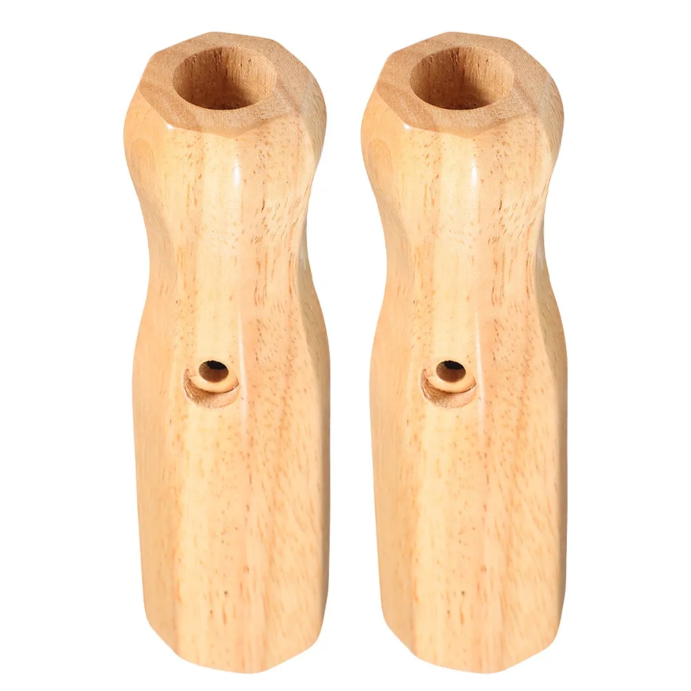 

2Pcs Wooden Foosball Handles Octagonal Design Grip Replacement for Table Soccer Game Indoor Football Machine Handle Parts