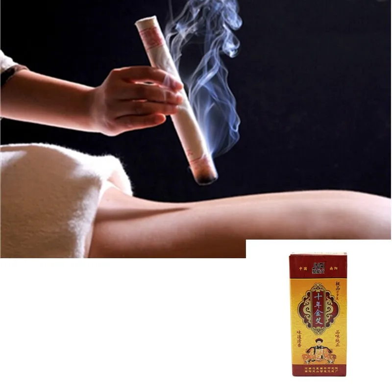 Ten Years Old Moxa Roll Chinese Pure Mox Roller Stick Rolls Moxibustion Mugwort Moxa Artemisia Acupuncture Massage Therapy