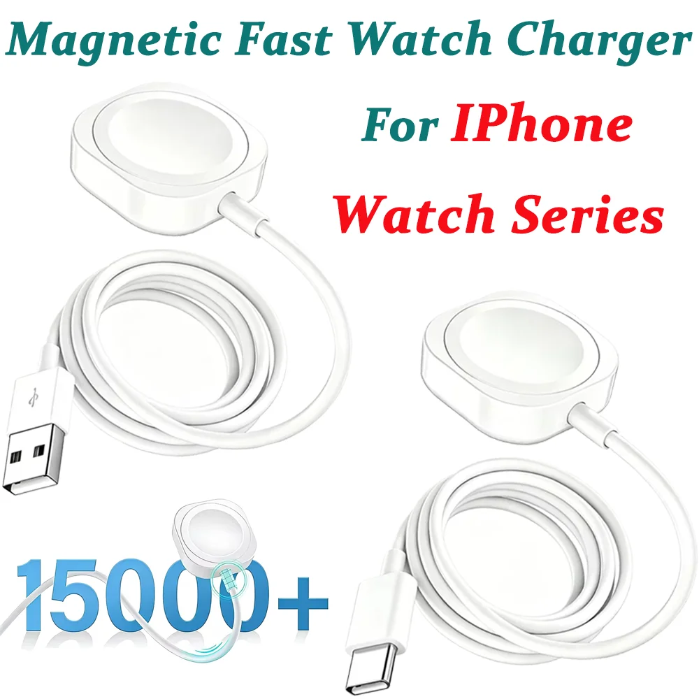 Smartwatch Charger Fast Charging Cable For I Watch Series 9 8 7 6 5 4 3 2 SE/2, Wireless Magnetic Charging Cord