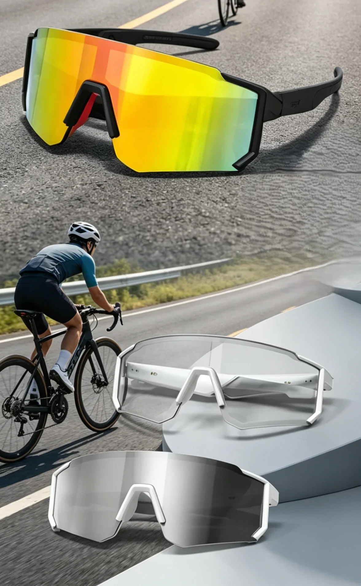 

AI Smart Glasses, Wireless Bluetooth Audio Sunglasses, Hands‑Free Calling & Music Playback, Ideal for Outdoor Cycling & Sports