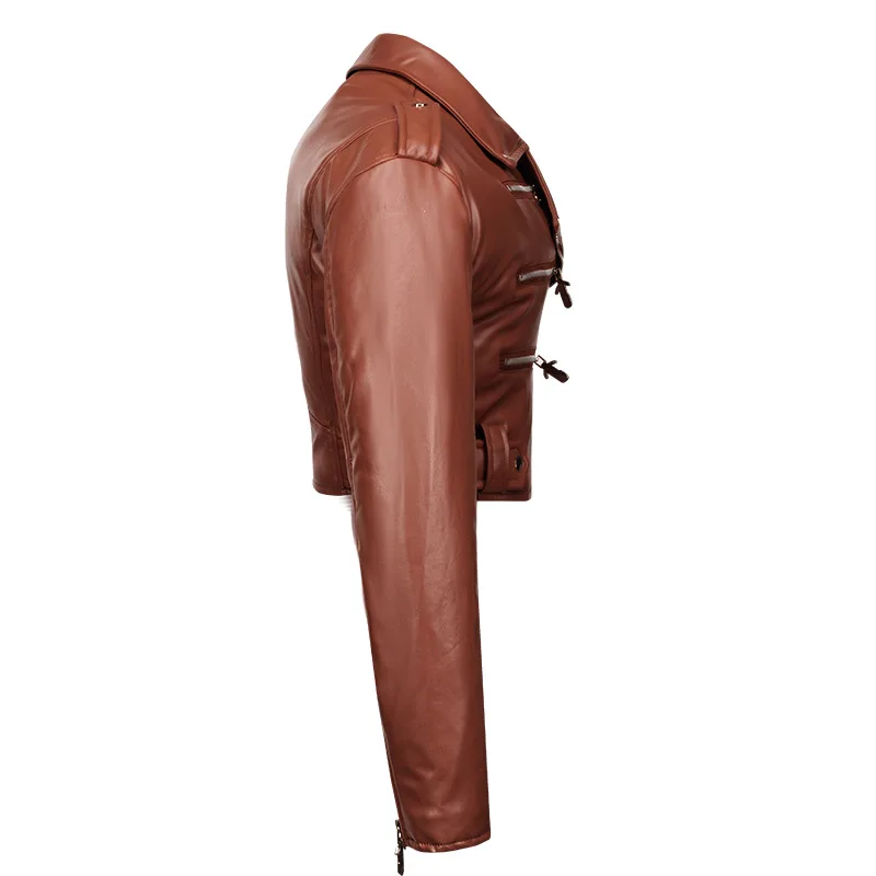 Rose rouge femmes veste nouveau manches longues revers diagonale manteau à glissière ajouter du coton chaud taille haute Styles courts mince femmes manteau