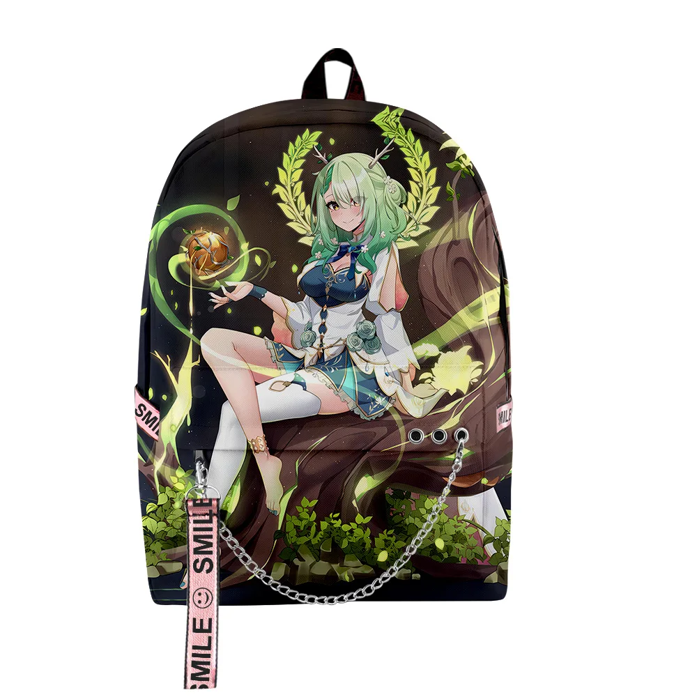 Harajuku Funny Hololive VTuber Ceres Fauna 3D Print School Bags Unisex Oxford Waterproof Notebook multifunction Travel Backpacks