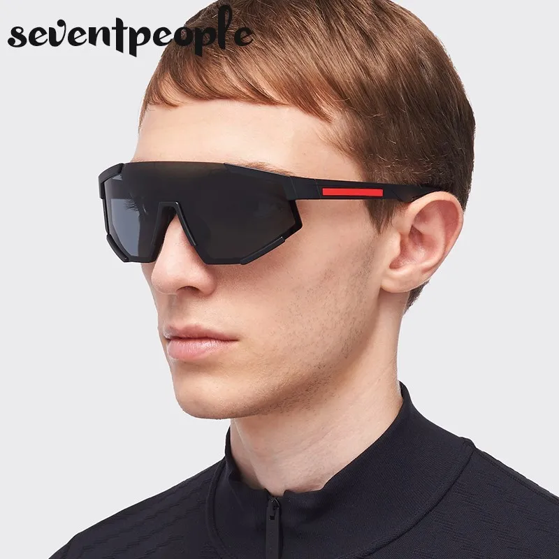 Sporty Oversized Shield Sunglasses Women Outdoor Sports Goggles Men Steampunk Sun Glasses Male One Piece Punk Sunglass Unisex