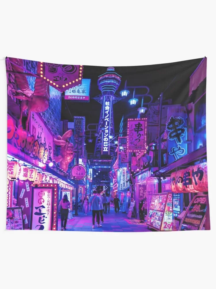 Osaka City Anime Scenes Tapestry Japanese Room Decor Kawaii Room Decor Carpet On The Wall Bedroom Decoration Tapestry