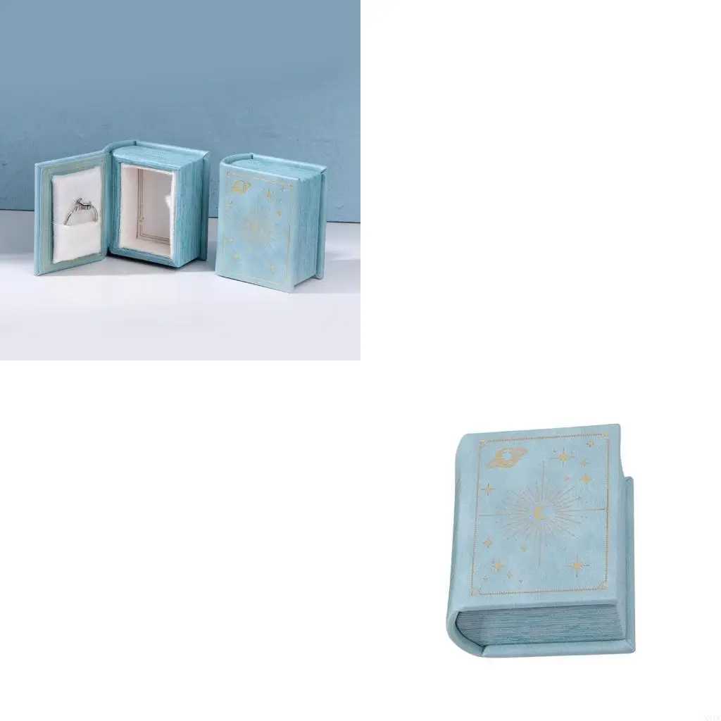 

X4YA Stylish Book Shaped Jewelry Organizers Holder Perfect For Gifts And Weddings