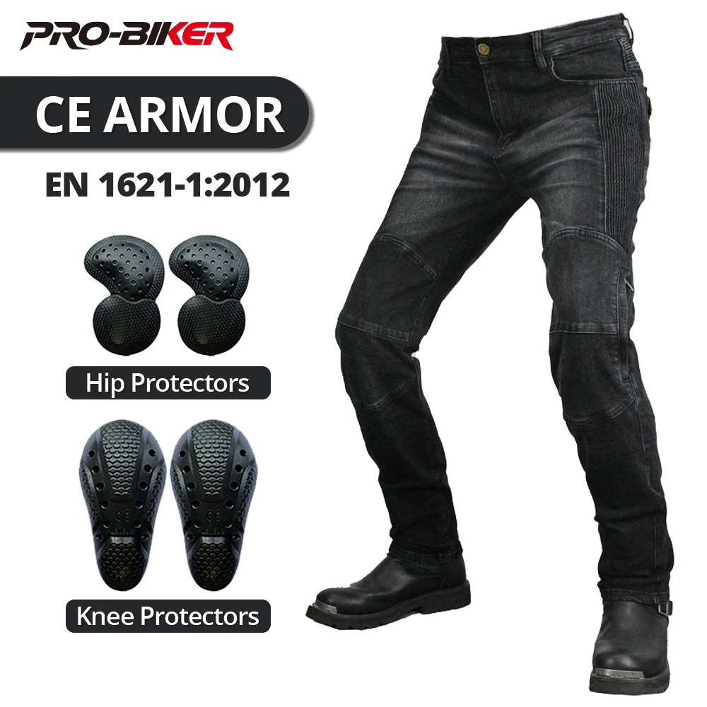 

Мотоциклетные брюки Four Seasons: износостойкие, ветрозащитные, с защитой от падений, джинсы для мотокросса со встроенной защитной экипировкой