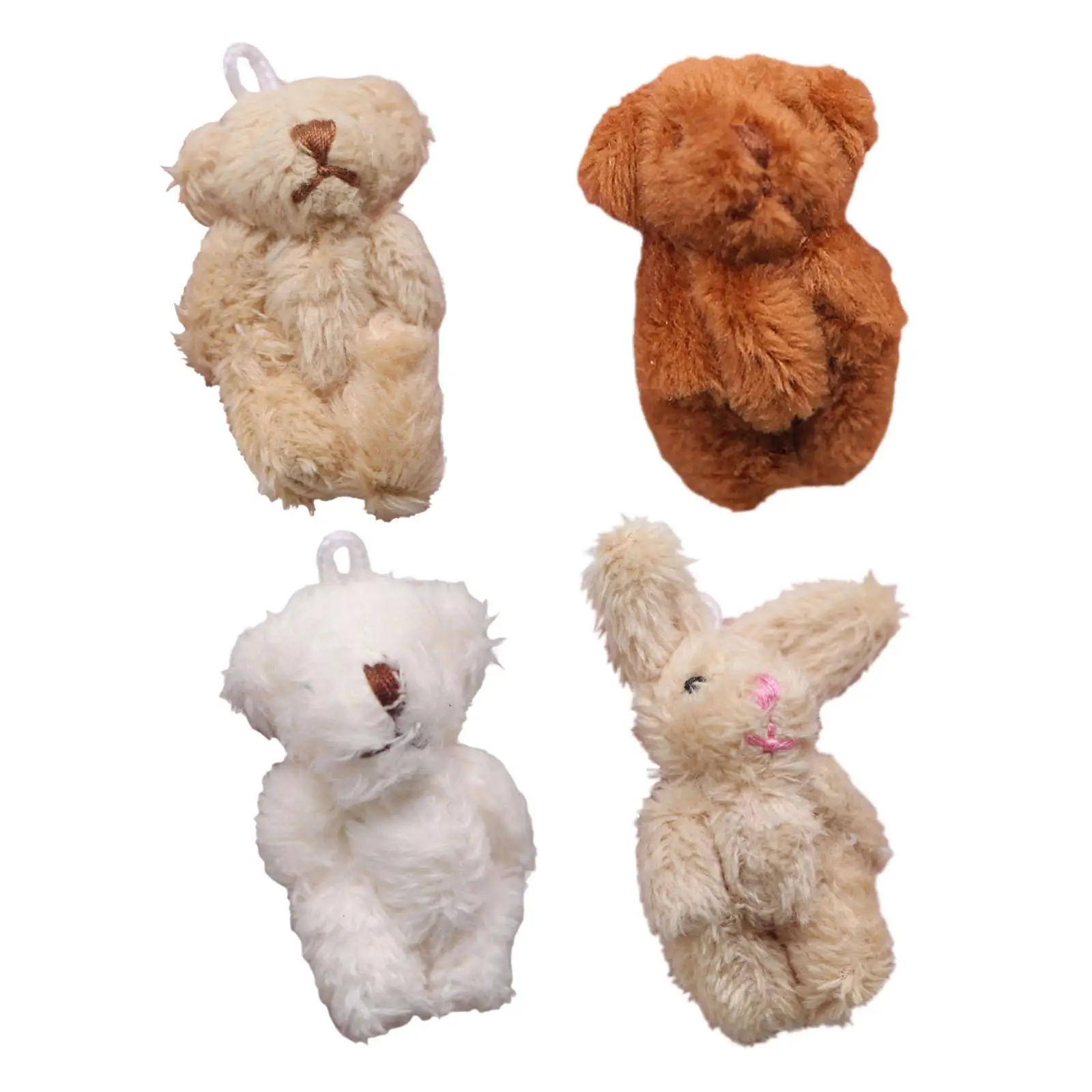 Doll House Animal 1/12 Party Favor Cafes Plush Toy Doll House Keychain Miniature Dollhouse Stuffed Bear Toys Doll House Bear