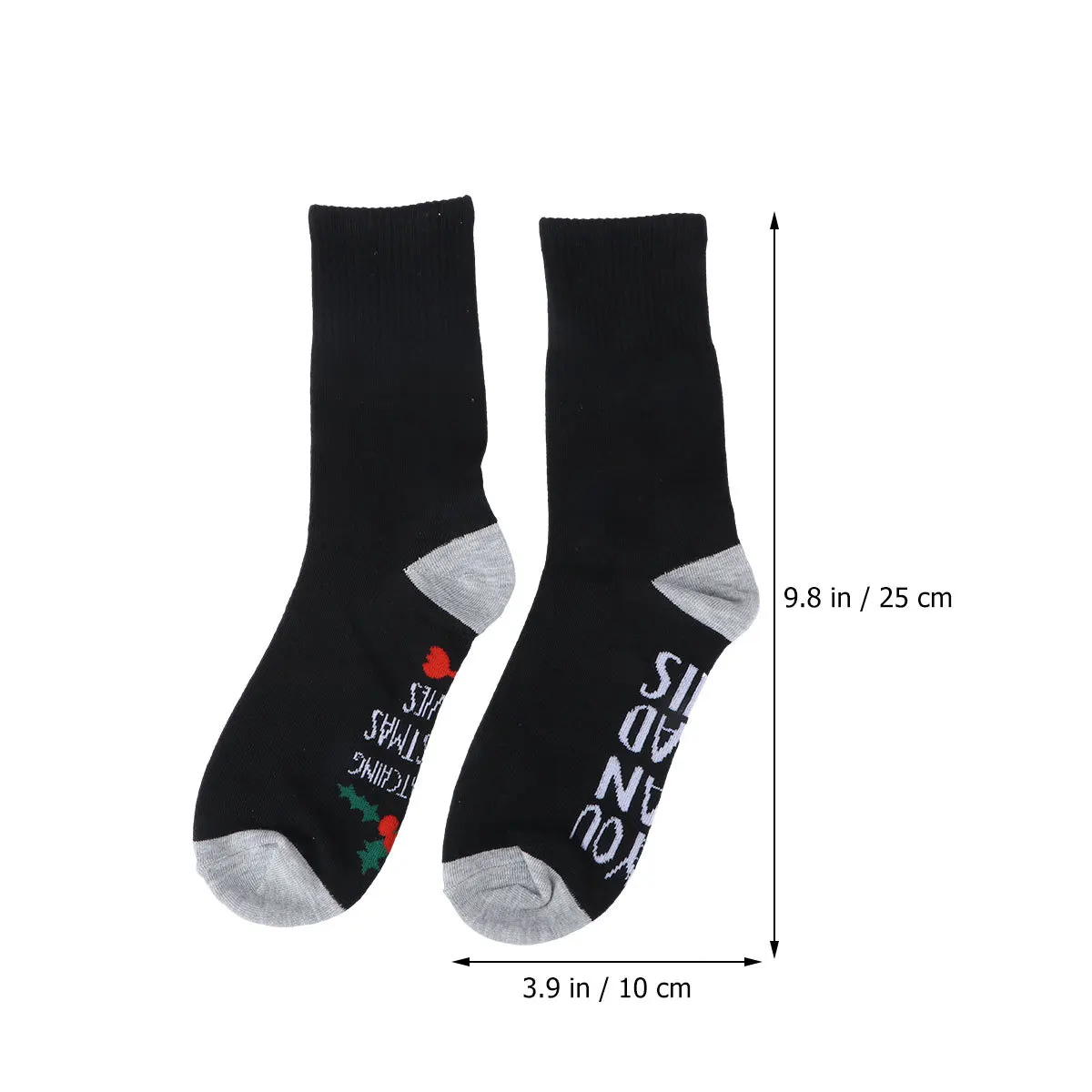 

1Pair Letter Cotton Socks Warm Christmas Stockings Soft Breathable Mid-Tube Socks Creative Xmas Party Decoration