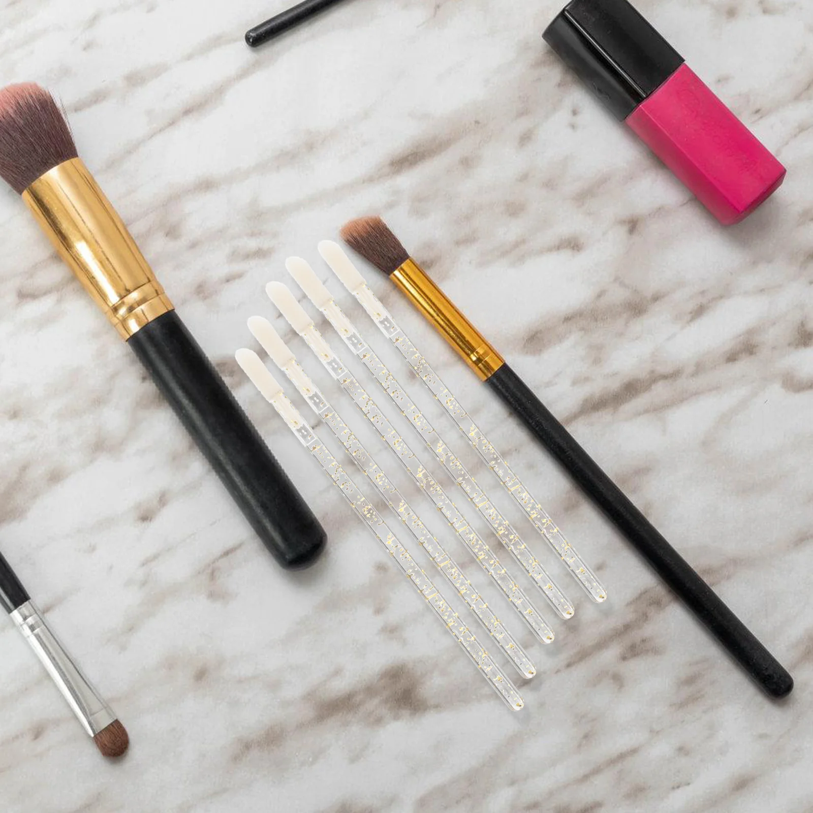 

100 pcs Lip Brush Applicator Disposable Crystal Makeup Tools For Lipstick Balm Gloss Beauty Accessories Silicone Applicator