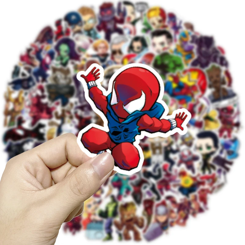 10/50/100PCS Disney Marvel Avengers Stickers Cartoon Super Hero Stickers Luggage Laptop Graffiti Skateboard Suitcase Decal Toy