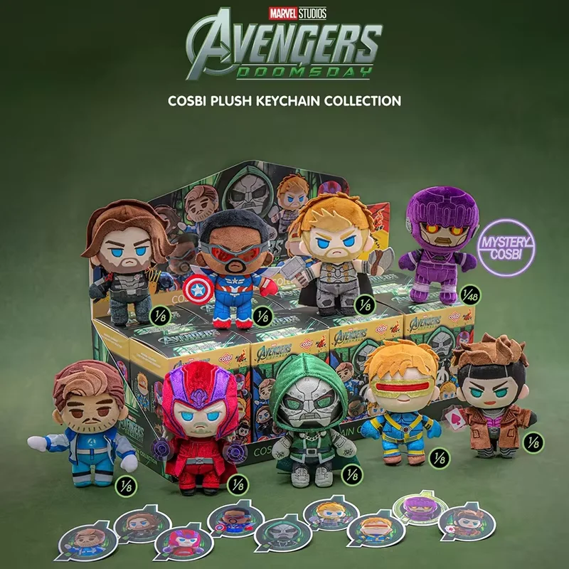 New Hot Toys Avengers Doomsday Cosbi Keychain Blind Box Doctor Doom Thor Captain America Magneto Desk Decoration Items Hot Gifts