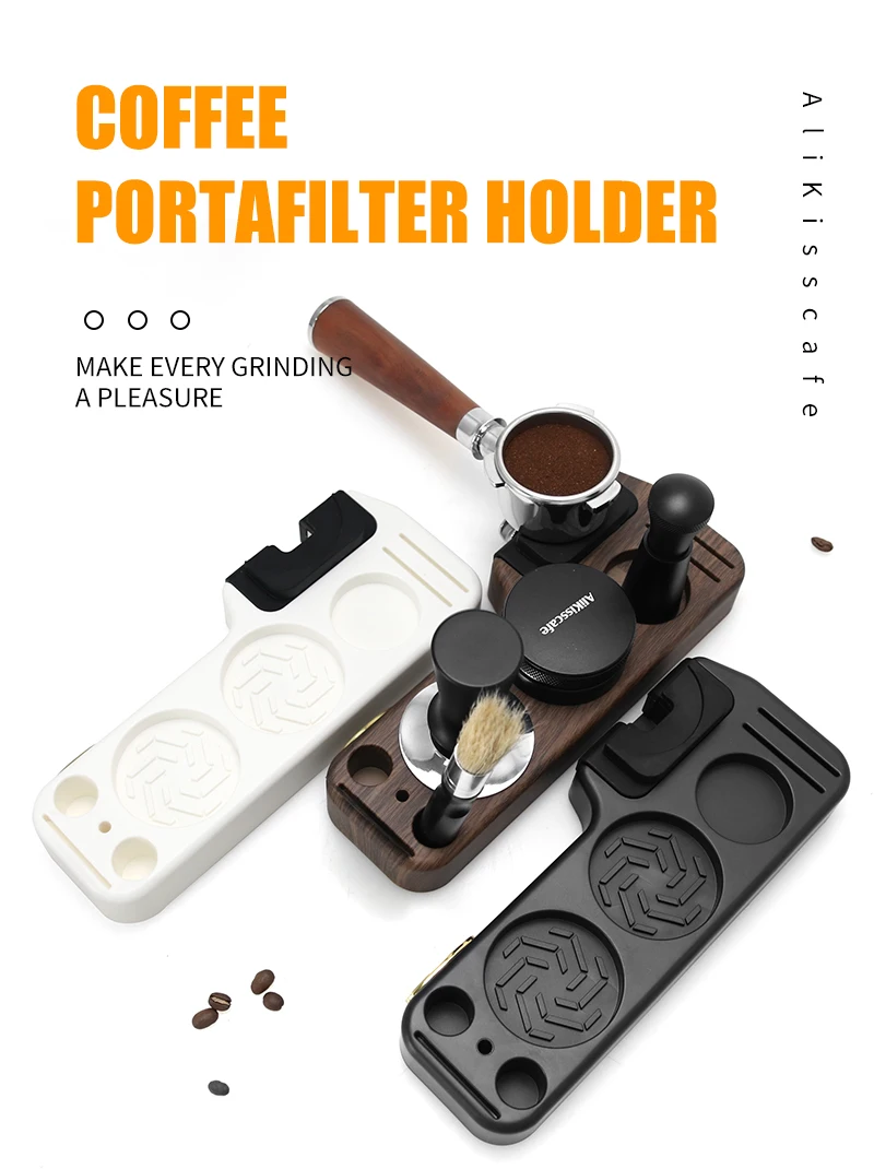 Kaffee Tamping Station Siebträger Halter Puck Bildschirm Rack ABS Für 51MM 54MM 58MM Delonghi Lelit Espresso Zubehör barista Werkzeug – Detail 1