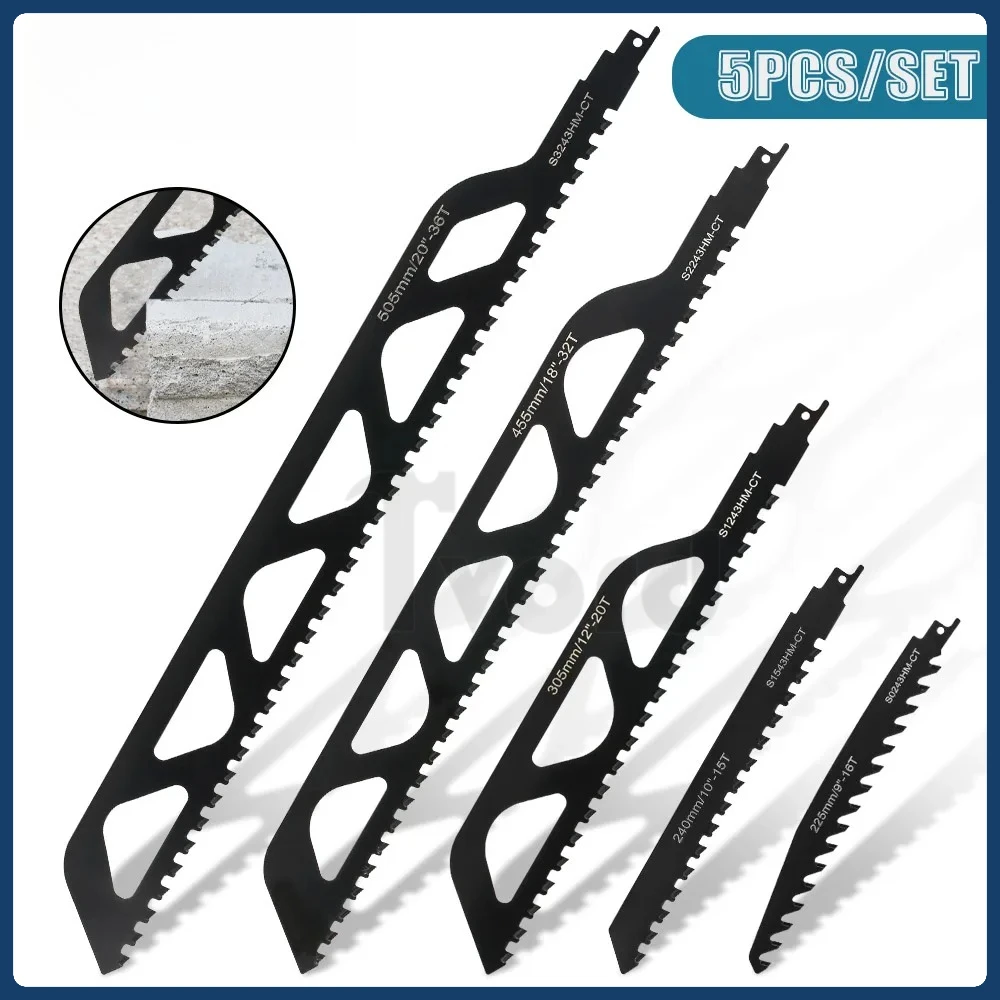 

Carbide Alloy Reciprocating Saber Saw Blades Bubble Brick Hollow Brick Concrete Stone Demolition Cutting Tools Renovator Saws