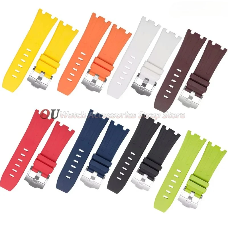 Pulseira de Silicone Macia de 27mm, 28mm, 30mm para Royal Oak Offshore 15710, 15703, 26471, 26474, 15706 e GA2100 – Cinto de Reposição