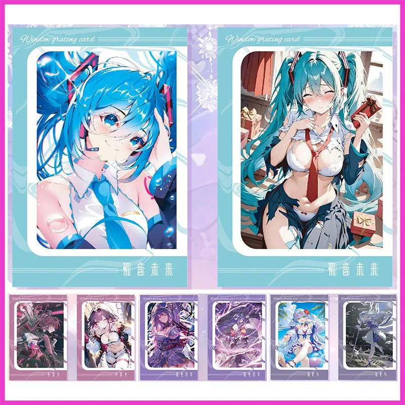 

Anime Goddess Story Rare Window A6 Raster Collectible Card Sexy Miku Kafka Raiden Shogun Robin Toys for boys Birthday Present
