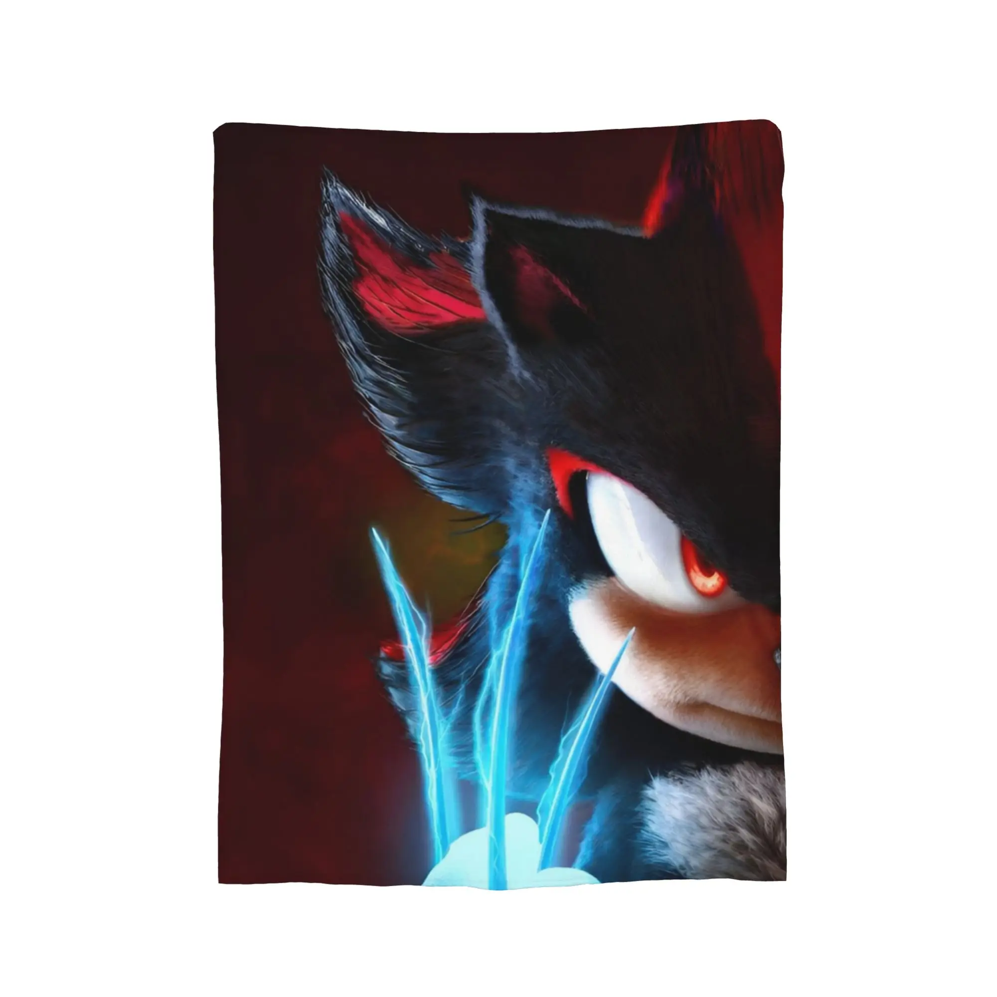 Shadow The Hedgehog Anime Blanket Coral Fleece Plush Print Multifunction Super Soft Throw Blankets for Bedding Couch Bedspread