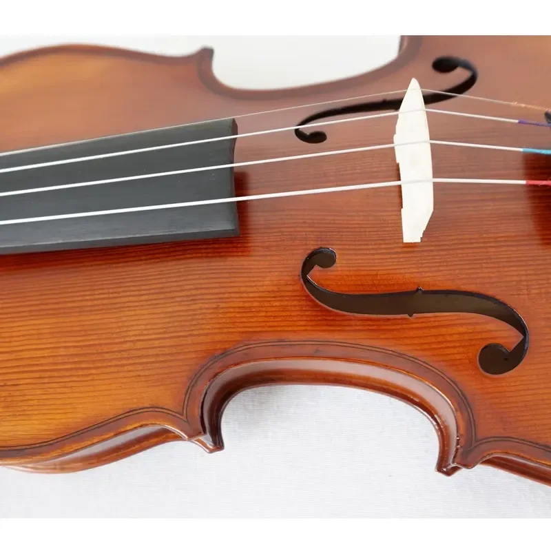 for Premium Violin Handmade Reddish Brown Ebony Accessories Carved Spruce Panel Flame Maple High Quality String