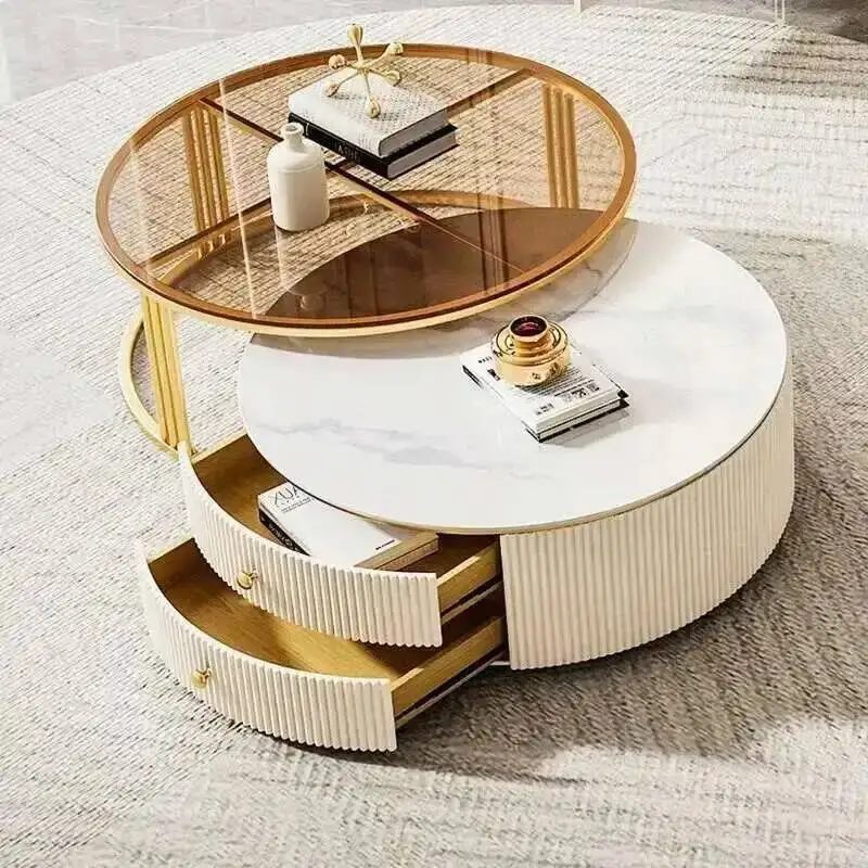 Mesa nórdica com efeito fofo, luxo, belas mesas laterais de café, mármore, sala de estar, vidro, coreia, centro de sala, móveis