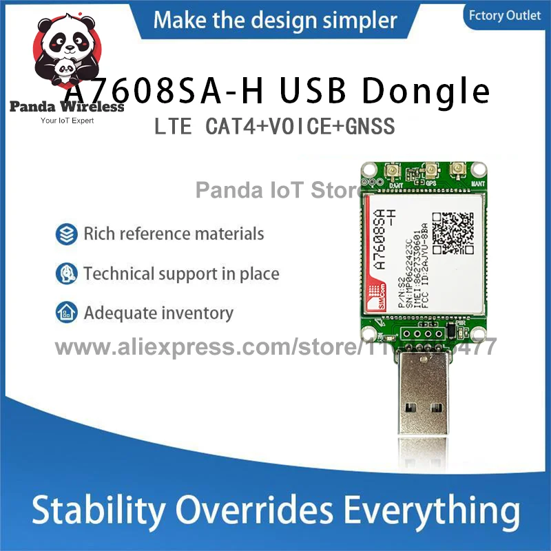 SIMcom A7608E-H/A7608SA-H/A7600C1-MASE LTE CAT4 USB Dongle suporrt Data Voice GNSS Replace SIM5320E SIM5360E with GPS external