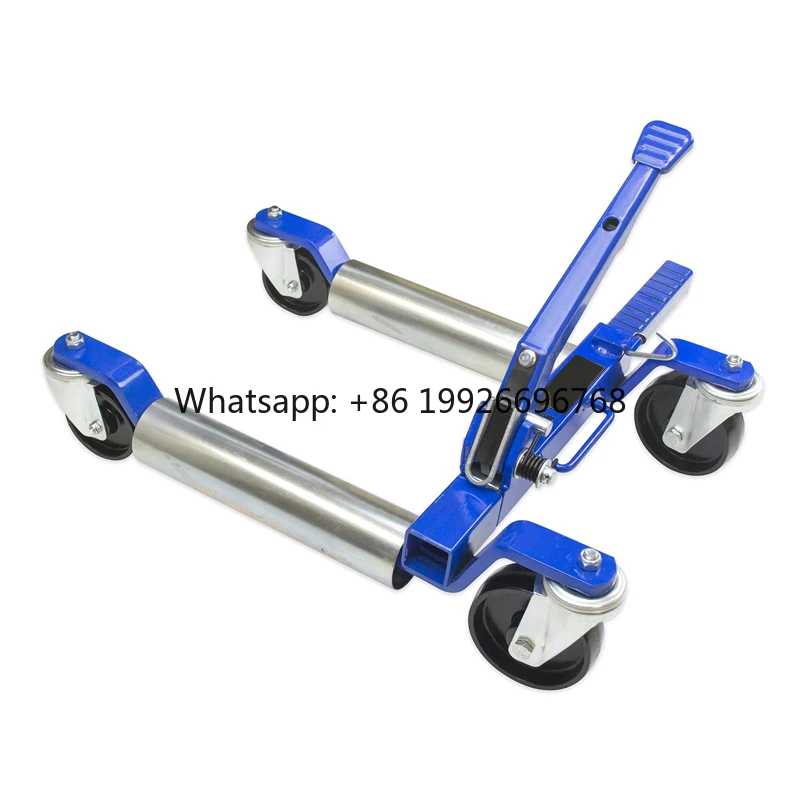 Mechanical Car Towing 1 Ton Mover Ratcheting Hydraulic Wheel Dolly Jack 4 Wheels