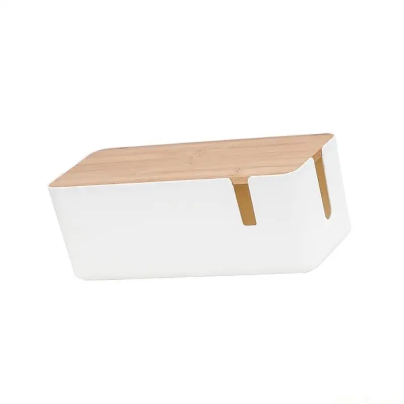 M5TD Minimalist Cable Storage Container Natural Cover PP Convenient Wire Solution