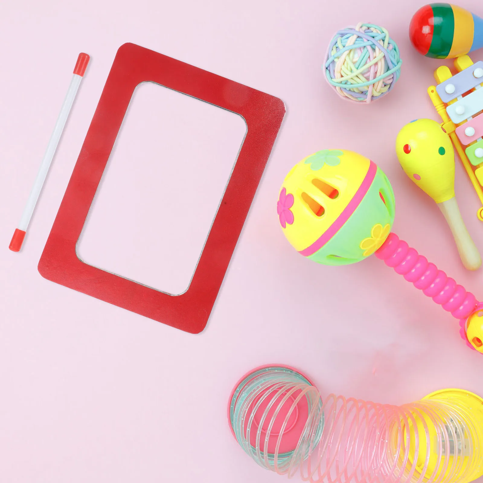 

1 Set Kids Hand Drum With Drum Stick Portable Percussion Instrument For Children Durable Musical Simple Design Ideal For Toddler